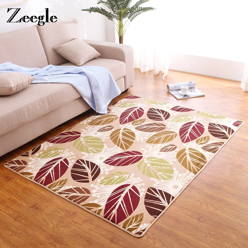Zeegle Cotton Carpets For Living Room Anti-slip Carpets Kids Room Bedroom Rugs Sofa Table Floor Mats Soft Carpets For Children