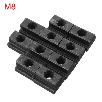 

10pcs M8 T Slot Nuts Set Black Oxide Finish T-slots Nut For T Track