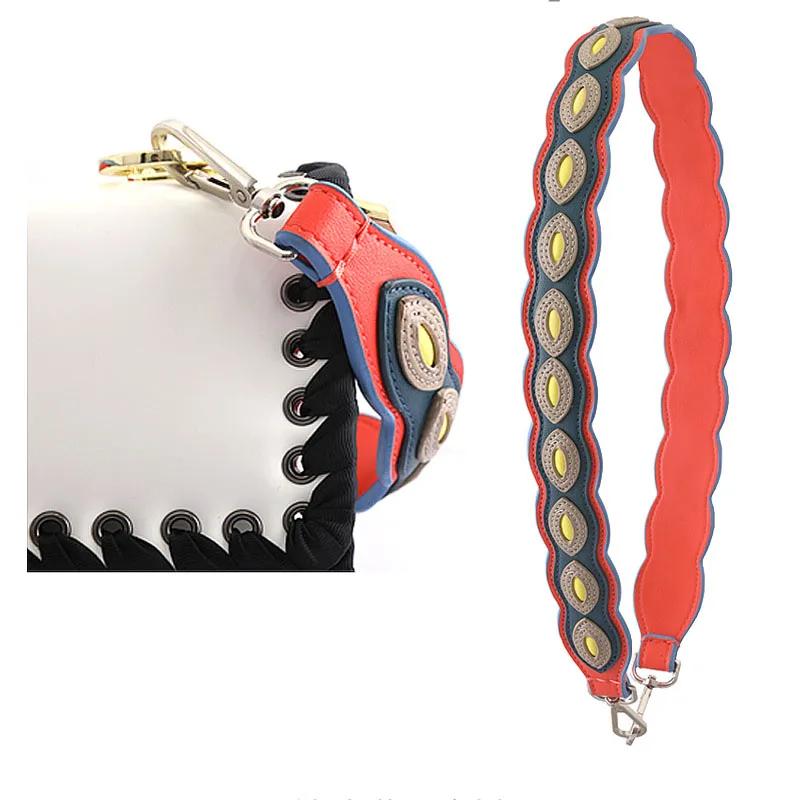 

90X4cm Fashion Genuine Leather Lady's Handbag Shoulder Strap Colored Design Replacement HandBag Belts Accessory for Womens