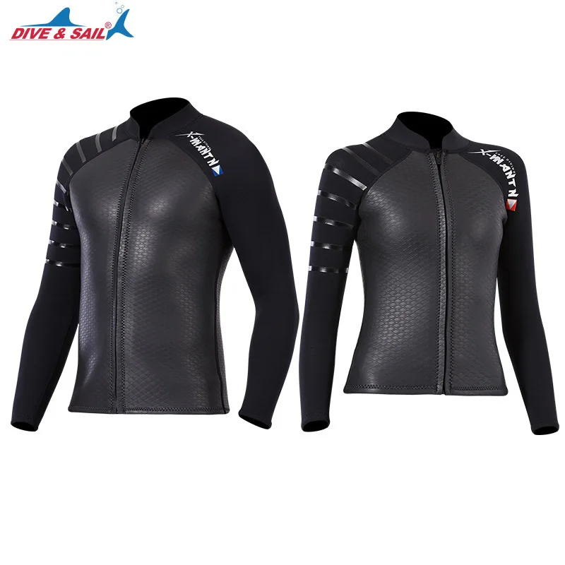 3mm Adults Smoothback Diving Jackets Neoprene Patchwork Scuba
