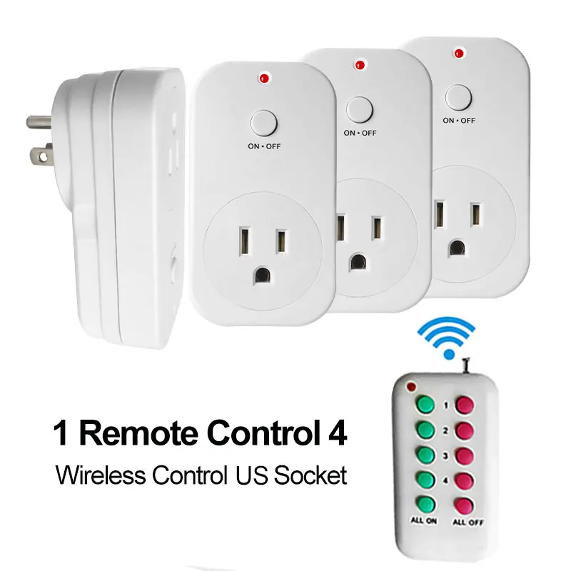

Smart Wireless Socket RF433WHz Plug Outlet US Standard,Home Automation Timer Wall Socket Wifi Control with Broadlink RM PRO