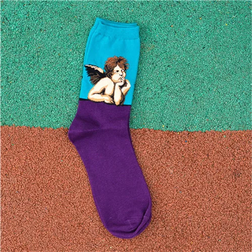 Новое поступление, мужские носки, хлопок, Осень-зима, цветные, длинные, happy, уличный стиль, носки, мужские, известные, с рисунком, художественные носки - Цвет: 0302