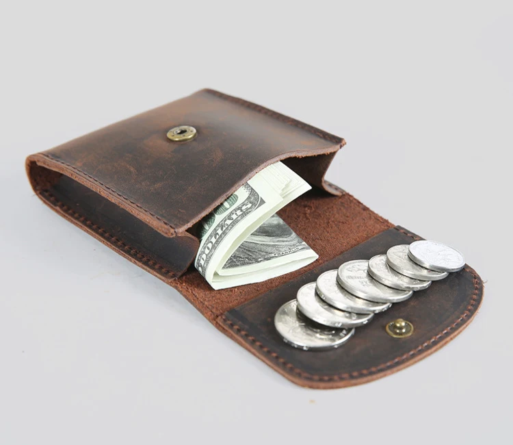 Genuine Leather Unisex Coin Wallet Simple Fashion Porte Monnaie Femme Hasp Porte Monnaie Porte Monnaie Homme Coin Purse Small