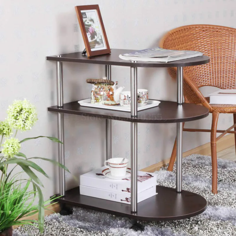 

Simple modern tea rack mobile tea cart simple coffee table wrought iron wooden table with wheel tea table balcony coffee table