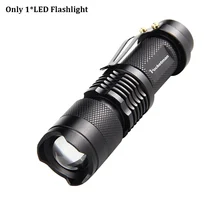 Powerful Tactical Flashlights Portable LED Camping Lamps 3 Modes Zoomable Torch Light Lanterns Self Defense 6pcs/Lot z50 