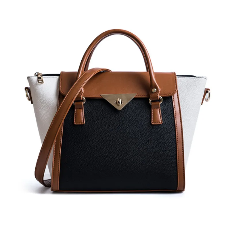 

Women Leather Handbags Big Bag High Quality fashion contrast color wings bag handbag shoulder diagonal trend handbags