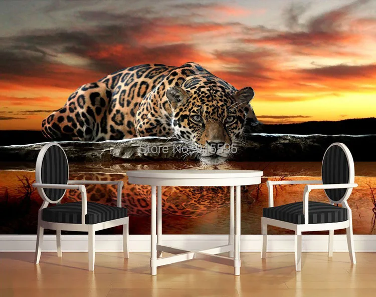 Пользовательские фото обои 3D стереоскопические животные леопард Настенные обои гостиная спальня диван фон настенные фрески обои