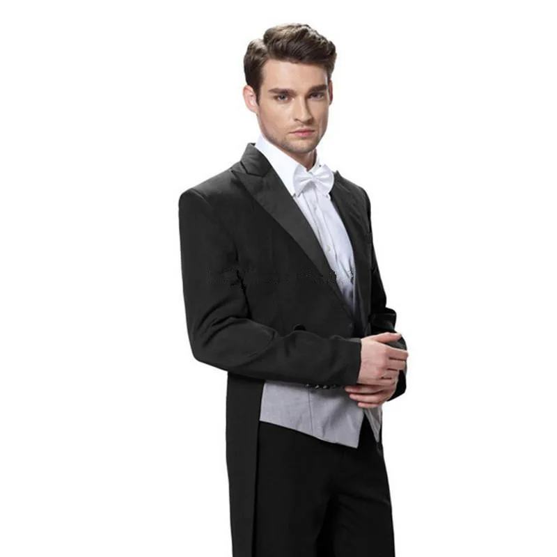 Индивидуальный заказ Жених Best женихов Для мужчин Свадебные Tuxedo достиг Нагрудные Длинный хвост Для мужчин Нарядные Костюмы для свадьбы(куртка+ штаны+ жилет+ галстук
