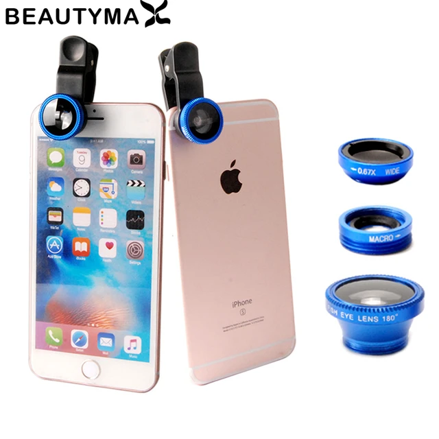 3 in 1 funny selfie phone lens Fish eye Lens Wide Angle