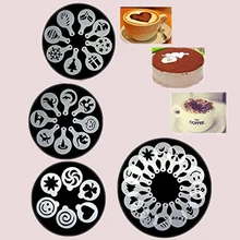 38 Coffee Decorating Stencils, Facemile Coffee Art Stencils Barista Template for All Kinds of Mousse Cut Cake Birthday Cake