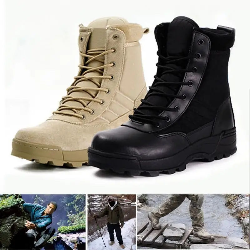 

2018 Men Military Boots Special Forces Tactical Desert Combat Boats Outdoor Shoes Snow Boots