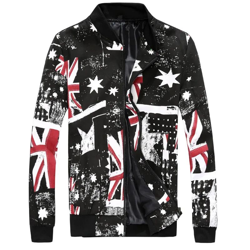 2017 Fashion the union flag mens jackets slim fit college unisex baseball jacket coat outwear 2