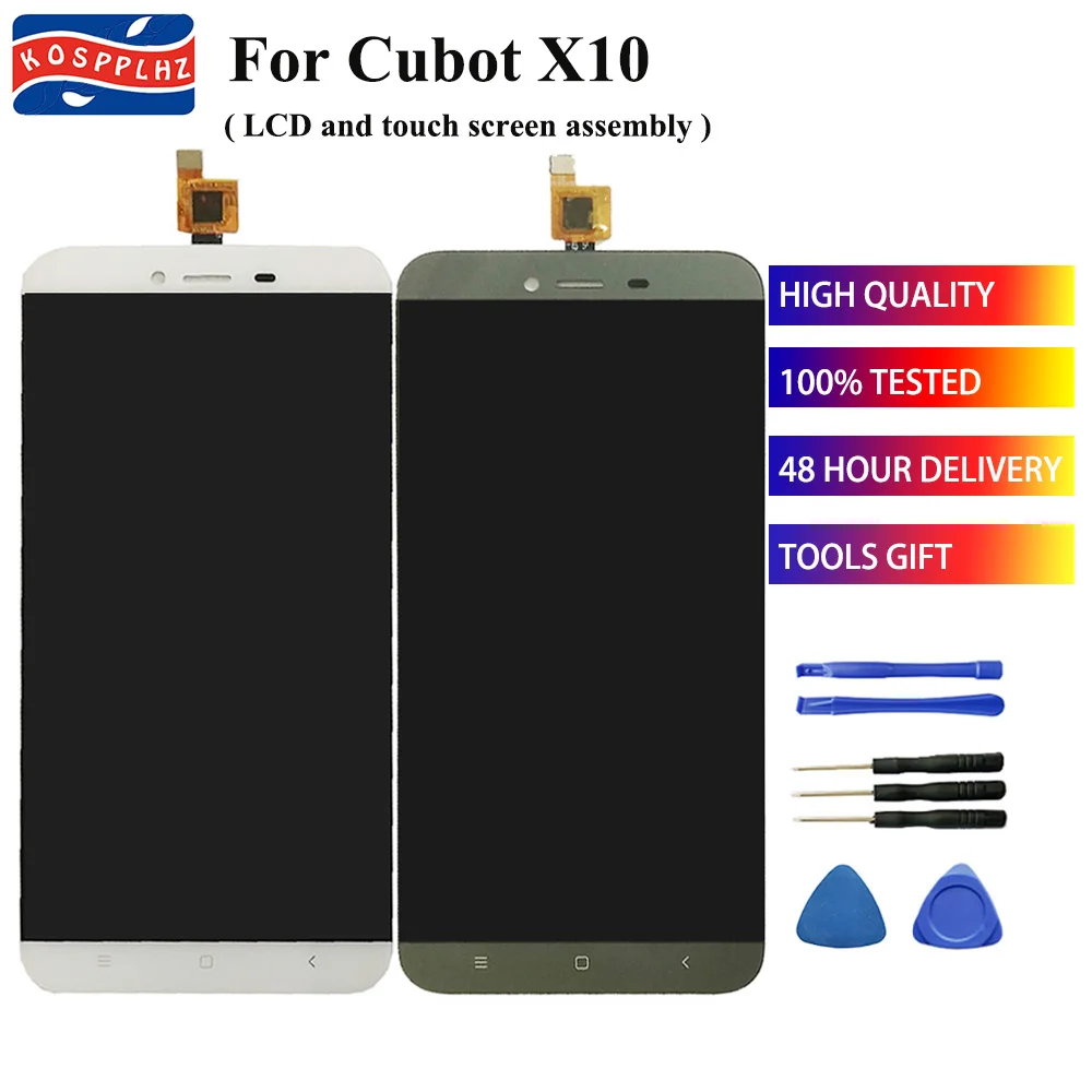 

100% tested+New+Original For Cubot X10 LCD Display+Touch Screen Assembly Digitizer Replacement 5.0 in x 10 Accessories+tools