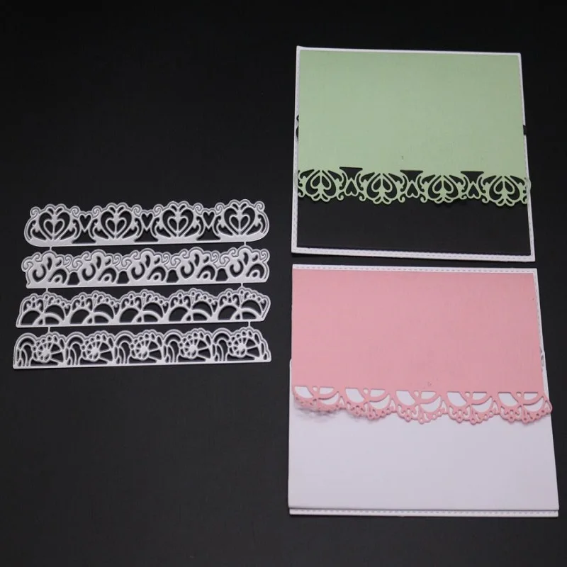 

4pcs metal cutting die lace border for DIY scrapbooking albulm photo decorative wedding card metal die cuts for card making