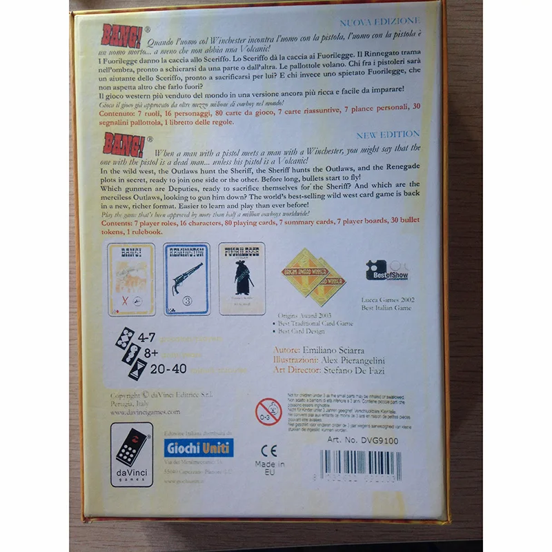 Bang Board Game Paper Card 5-7 Players Game Chinese Version Family Board Game Easy Play