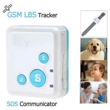 

Portable RF-V18 GSM LBS Tracker locator & SOS Communicator with Watch Strap & Necklace Style Lanyard for pets children