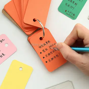 

Free Ship Loose Leaf Ring Color Inside Page Note the Word Card Word of the Pocket of the Pocket Book Sticky Notes
