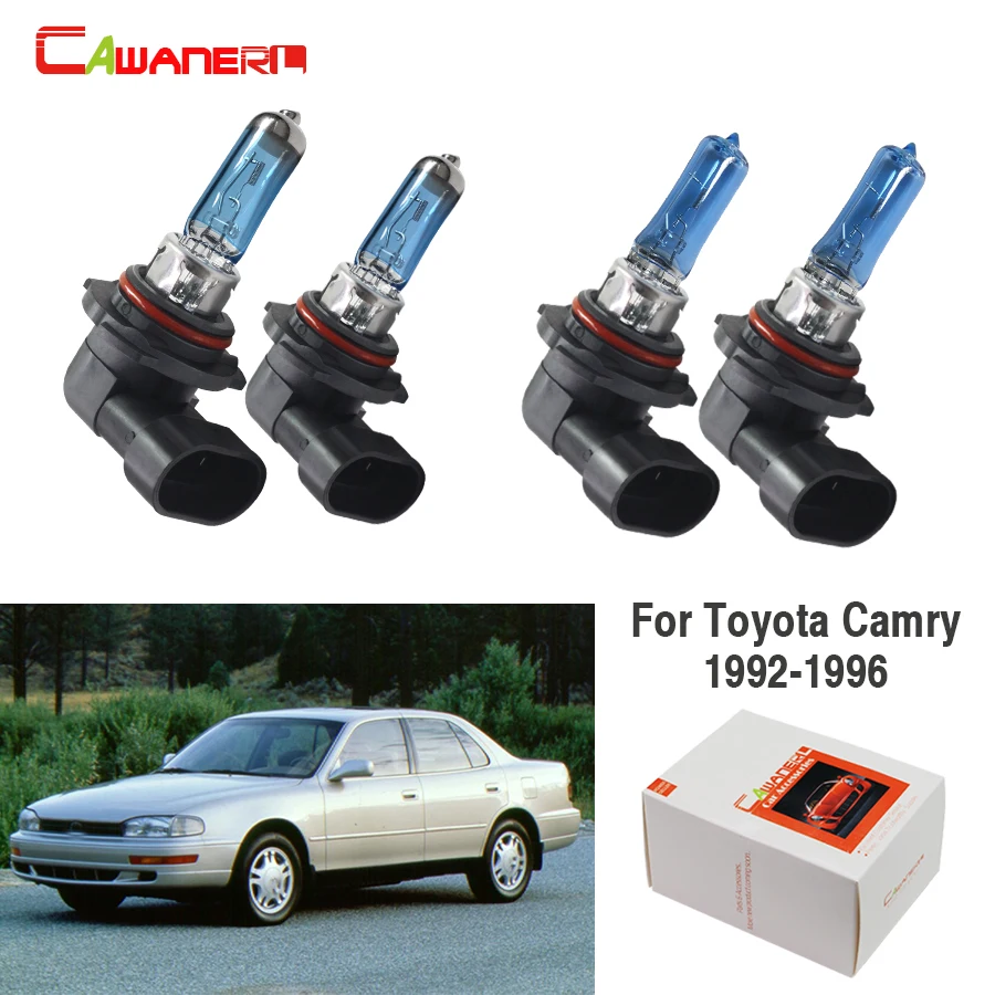 

Cawanerl 4 Pieces 9005 9006 100W Car Light Source Halogen Bulb Headlight 4300K Warm White For Toyota Camry 1992-1996
