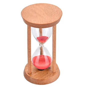 

5 Minutes Children Brushing Mini Crystal Hourglass Bamboo Timer Decoration Creative Gifts Practical Household Craft Decoration