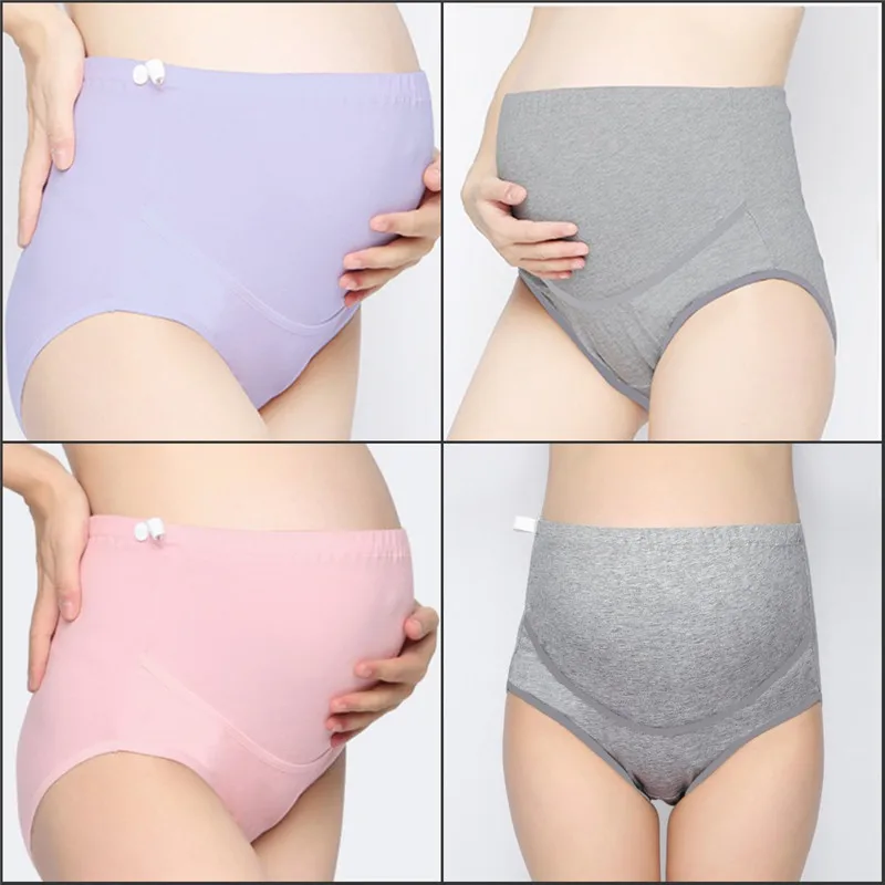 1Ps Pregnant Women Cotton High Waist Panties Maternity Prenatal Comfortable breathable Intimates