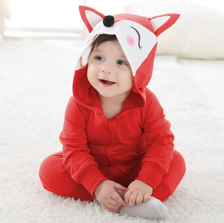 

Red Fox Animal Baby Rompers Character Cotton Outwear Spring Baby Flannel Jumpsuit for 1 Years Old Toddler Baby Clothes RL3-33