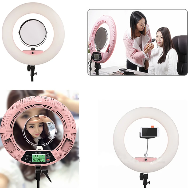 Yidoblo розовый FE 480II фотостудия кольцевой светильник Светодиодная лампа для