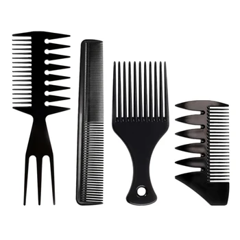 

Man 4pcs Hair Comb Styling Set Barber Oil Head Comb Anti-static Big Back Comb