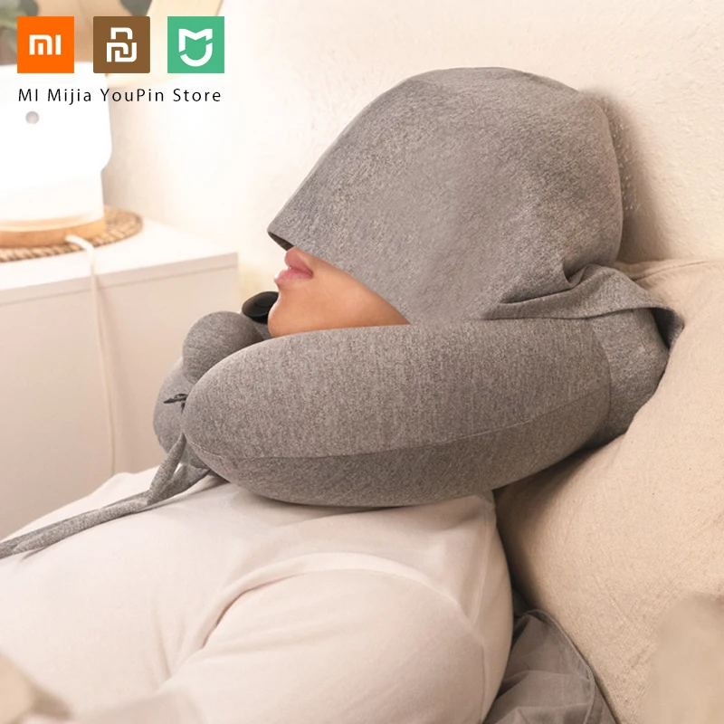 Удобный Xiaomi Эргономичный двойной дизайн горб u-образная Мягкая память путешествия портативный пресс тип надувная подушка для шеи