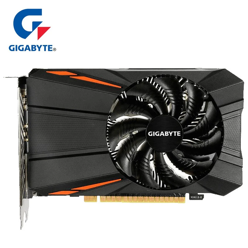 Видеокарта Gigabyte GTX1050 Ti 4 Гб с графическим процессором NVIDIA GeForce gtx 1050 ГБ GDDR5 128 бит