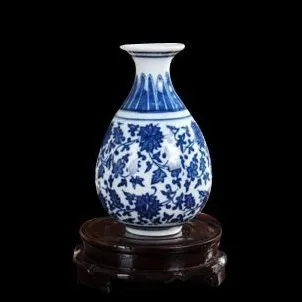 Цзиндэчжэнь фарфоровые керамические вазы для цветов дома Свадебные украшения антикварные традиционные китайские синие и белые фарфоровые вазы G - Color: 9x14cm
