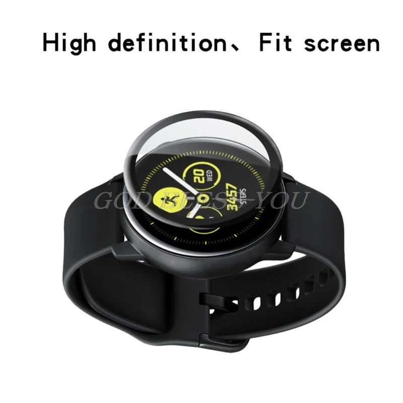 

1Set Soft Protective Film Transparent Tempered Glass Film Screen Protector for Samsung Galaxy Watch ACTIVE Watchband Accessories