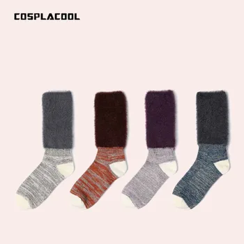 

[COSPLACOOL]Thickening Wool Socks Women Creative Cute Warm Socks Female Mieas Solid Pattern Lovely Fashion Cotton Meias