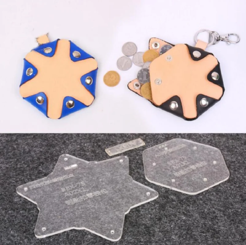Download Mini Coin Purse Acrylic Leather Craft Template Pattern ...