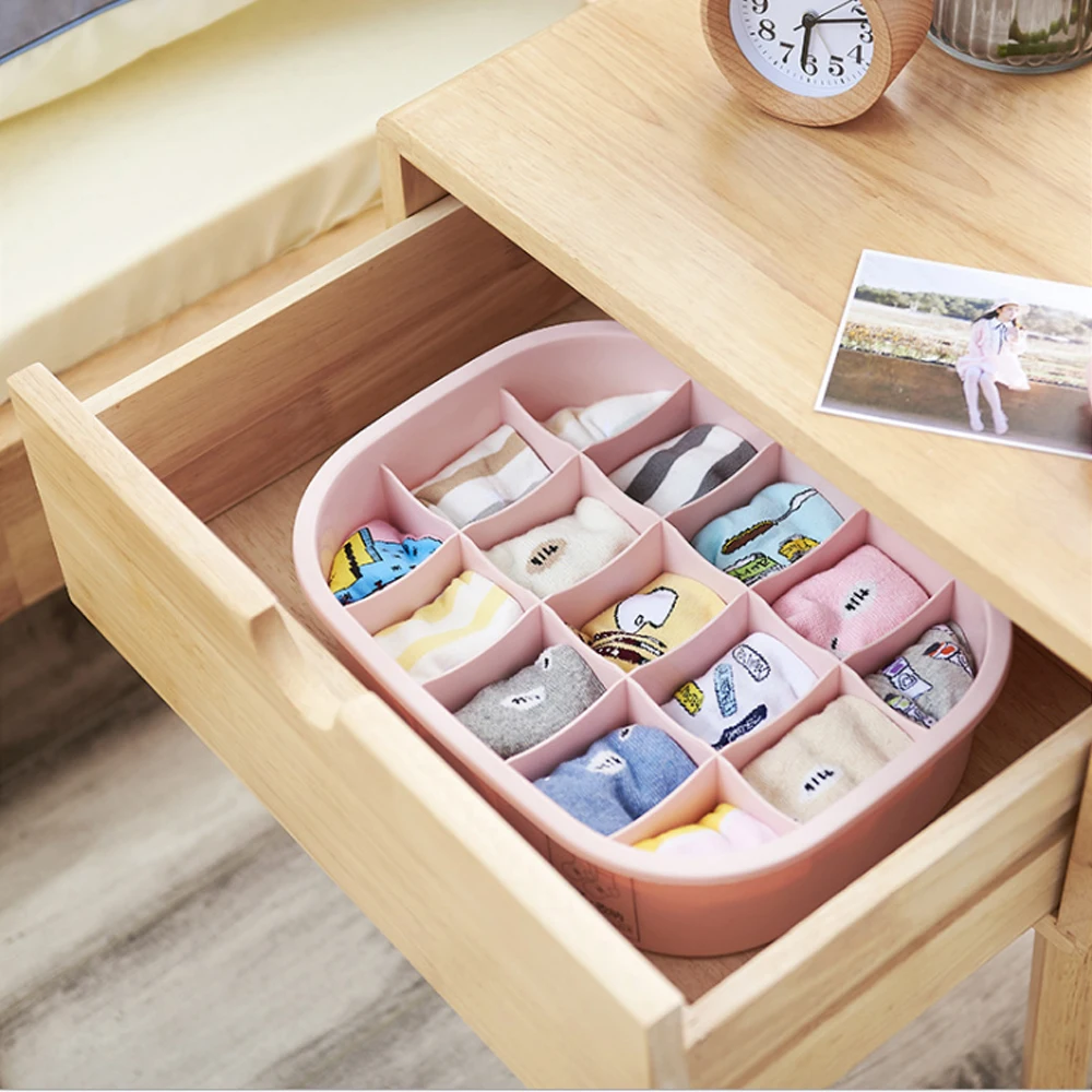 

3PCS Travel Clothes Storage Box Underwear Bra Organizer Divider Boxes Closet for Underwear Scarfs Socks Bra
