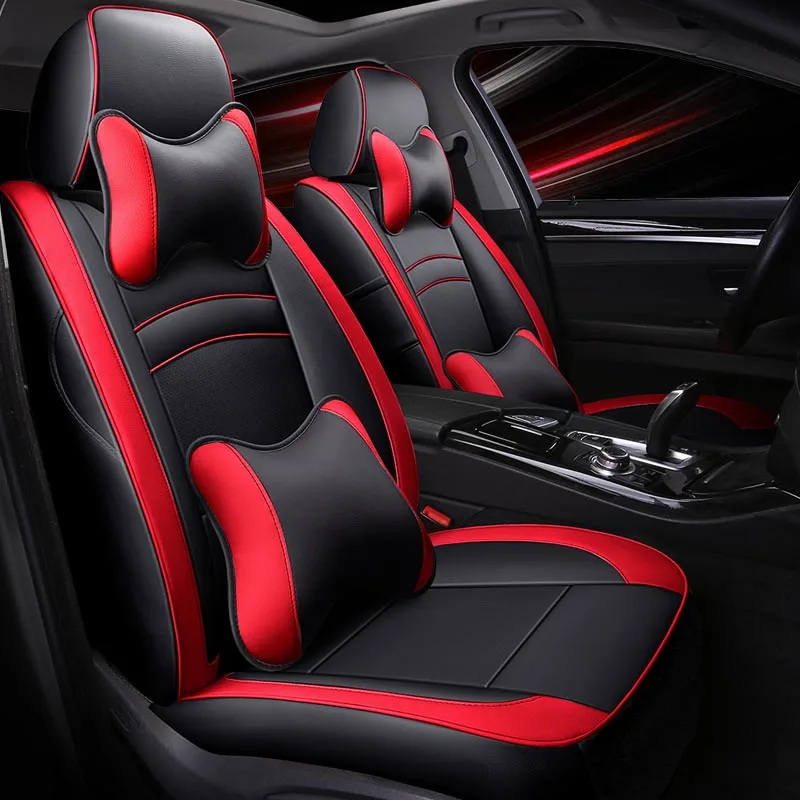 Роскошный кожаный чехол для автомобильного сиденья для Toyota Corolla Camry Highlander C-HR CROWN PRIUS VIOS IZOA YARiS make Чехлы для автомобильных сидений - Название цвета: Deluxe Edition
