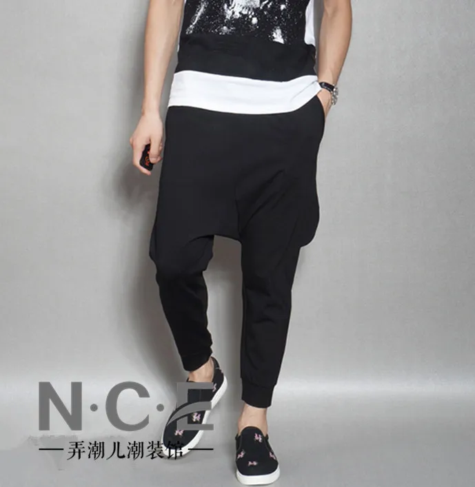 

27-46 2022 New Men's Clothing GD Hair Stylist Fashion Dj Loose Low Crotch Pants Harem Pants Plus Size Singer Costumes