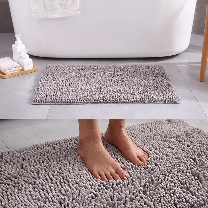 High Quality Green Thick Chenille Bedroom Kitchen Living Room Carpet Bathroom Door Non-slip Mat Free Teapot