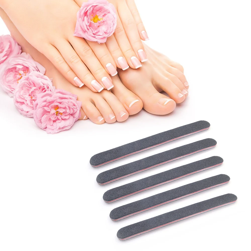 5PCS Комплект Высокое качество Шлифовальная Пилка Для ногтей буфера Дизайн ногтей укладки Salon Manicure Инструмент Педикюр УФ гель лак для ногтей файла черный цвет