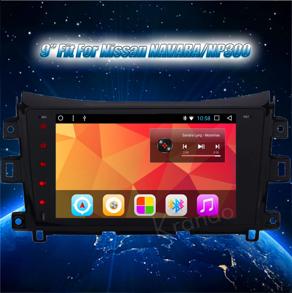 Krando Android car radio gps navigation multimedia system for Nissan NAVARA NP300 (1)