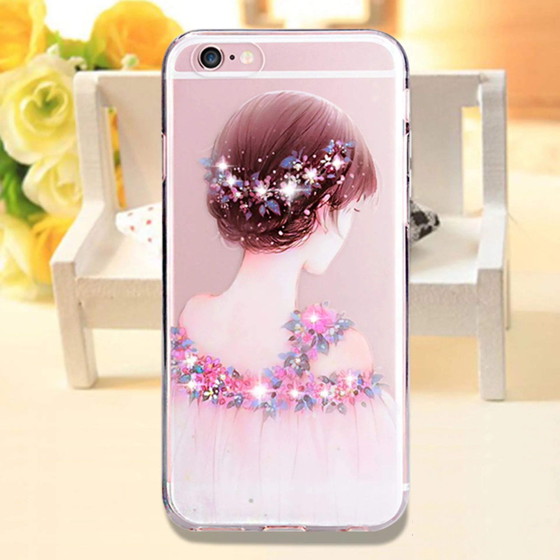 

The New iPhone Xs Within the Diamond Case Apple 8plus Transparent TPU Shell All-Inclusive Cell Phone Cases