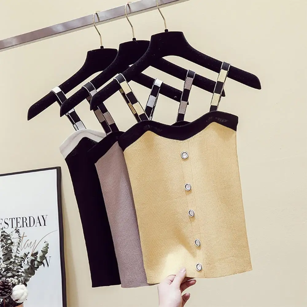 

2019 new summer women's bottoms Camisole sexy women's knit halter suspenders female vest Slim Halter Sleeveless T-shirt