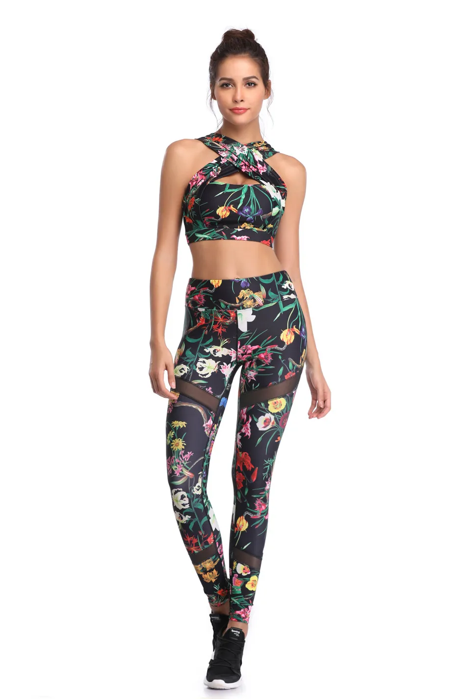 LI-FI conjunto de fitness yoga mulheres halter