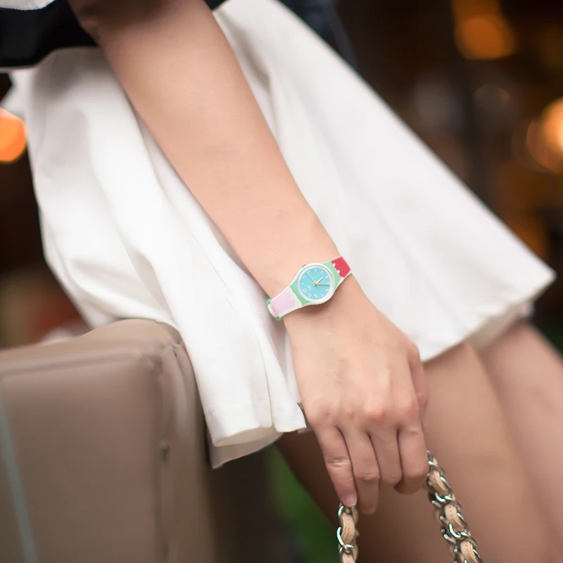 

Swatch watches youth fashion beautiful color quartz watch LW146