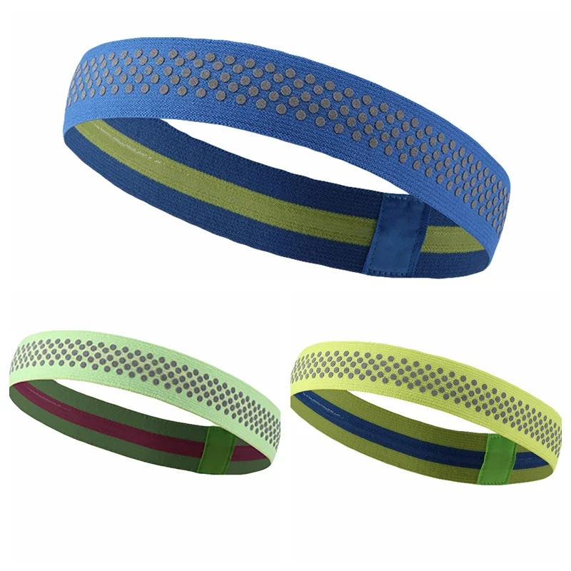 

Men Women Elastic Sports Hair Band Night Reflective Yoga Running Sweat-absorbent Anti-slip Headband