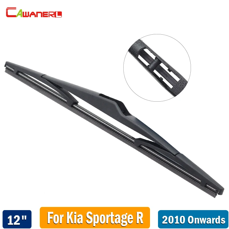 Cawanerl 1 Piece 12" Car Rear Windscreen Wiper Blade Automotive Rubber
