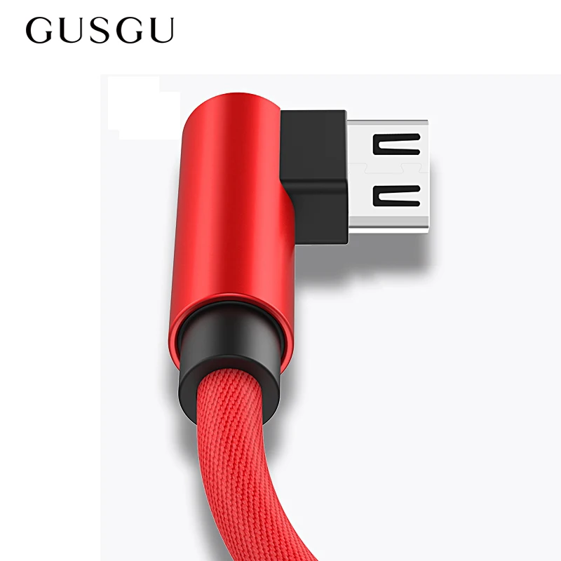GUSGU النايلون مايكرو USB كابل 2A سريع USB بيانات الشحن كابل ل سامسونج هواوي LG اللوحي الروبوت الهاتف المحمول USB شاحن كابل