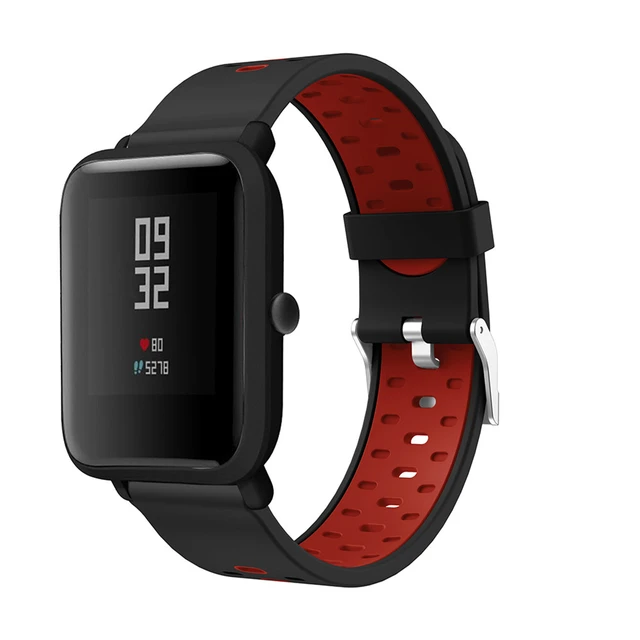 Correa de reloj deportivo de silicona de 20 mm compatible con Amazfit Bip U  Pro, correa de repuesto compatible con correas de reloj de pulsera Amazfit  Bip mujeres y hombres