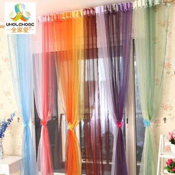 

1 PCS/Lot Voile Solid Window Curtain Tulle Fabric Curtains Living Room Sheer Home Decoration Screening Curtains