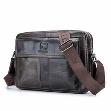 BULLCAPTAIN Мужская сумка из натуральной кожи, Повседневная Деловая мужская сумка через плечо из воловьей кожи, большая вместительность, сумки-мессенджеры для путешествий, Новинка