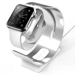Роскошные базы для подставка для Apple Watch свободная рука кабель зарядки отверстие Поддержка Алюминий кронштейн для iWatch часы док-станция